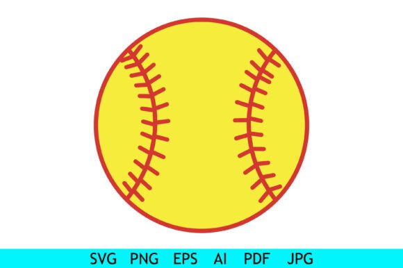 Download Bright Yellow Softball Vector Icon - Softball vector Collection