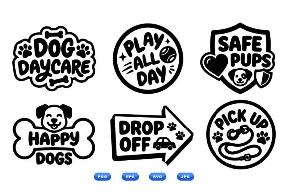 Download Dog Daycare SVG Badge Set - Daycare svg Collection